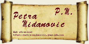 Petra Midanović vizit kartica
